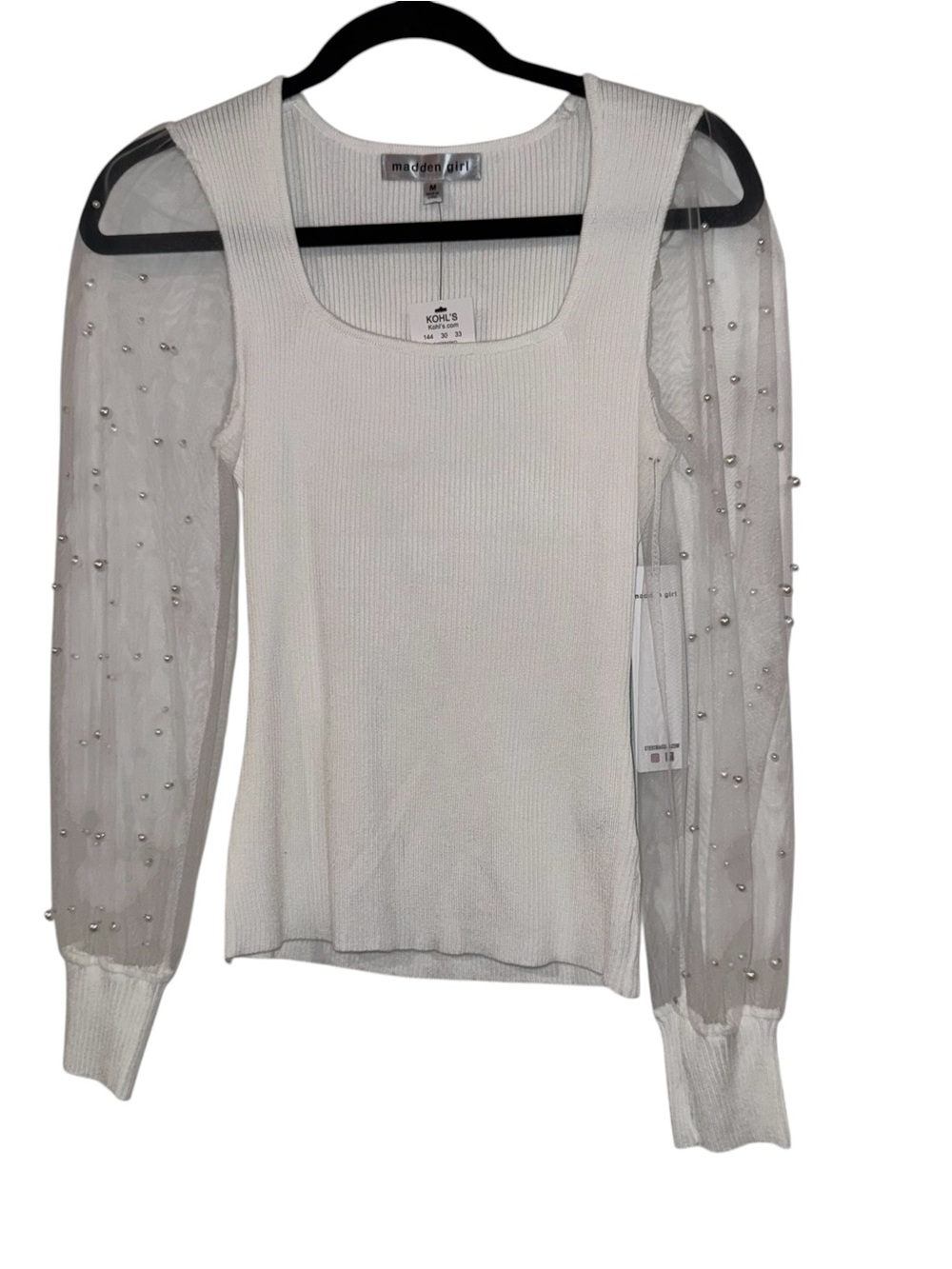 White Sheer Blouse NWT